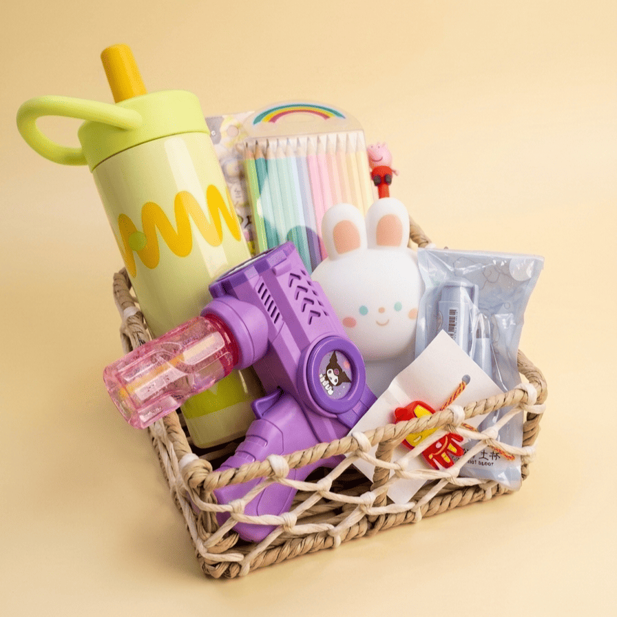 Premium Kids Rakhi Gift Hamper - Stationery & Toy Gift Basket