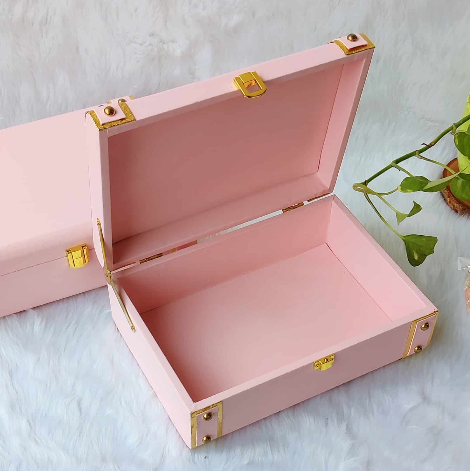 Baby Pink Leather Trunk