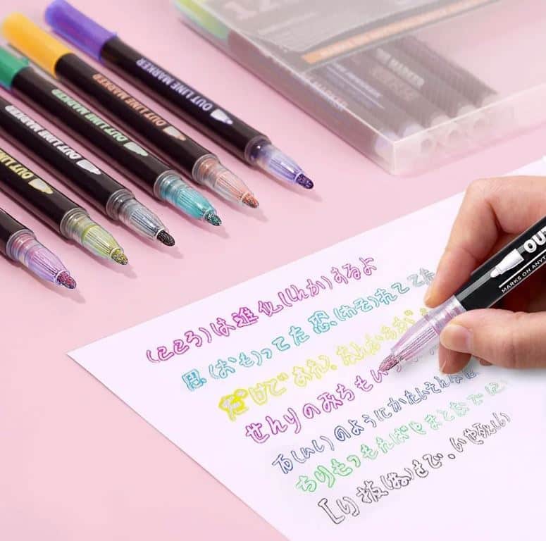 Metallic Outline Pens (Set of 12)