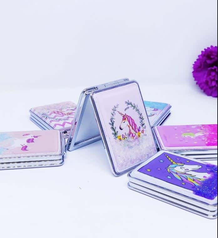 Cute Unicorn Mirror Keychain
