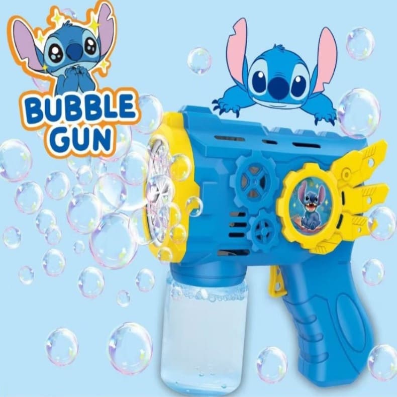 Automatic Bubble Gun Machine for Kids with Light & 100ml Bubble Solution
