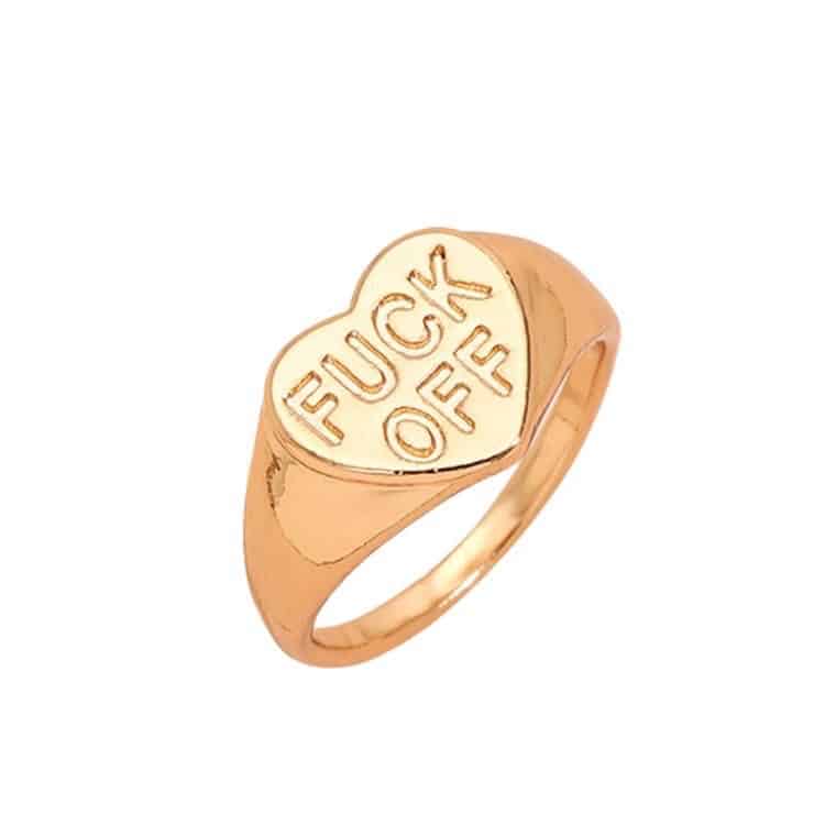 Chunky Boho F-off Ring