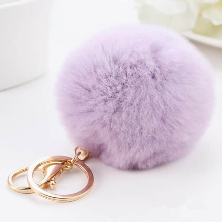 PomPom Fur Keychain – The Glitter Cup