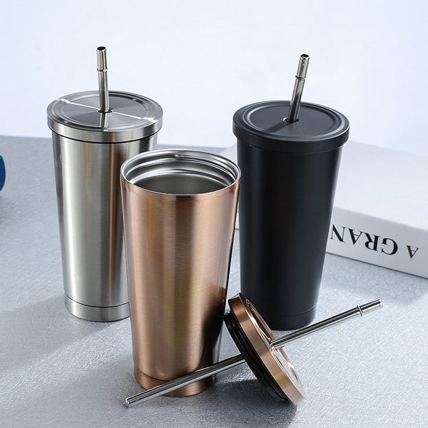 More Sparkle Stainless Sipper Tumbler with Straw