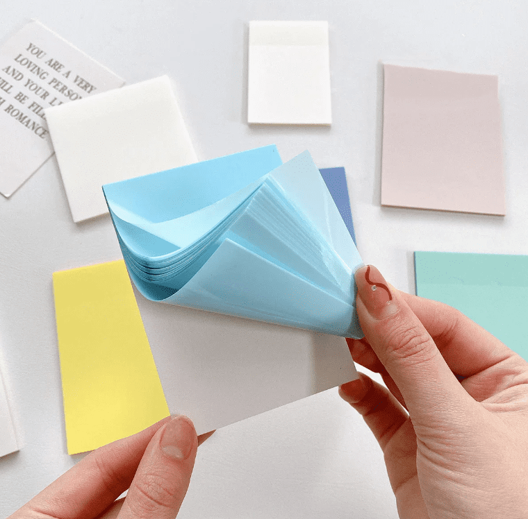 Pastel Transparent Sticky Notes – The Glitter Cup